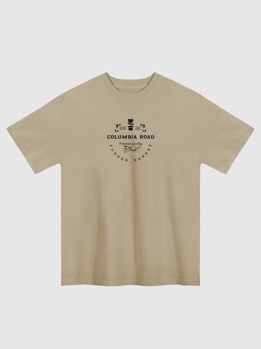 Columbia Road Market Vintage Vibes Oversized Tee (Faded Khaki) product image (1)
