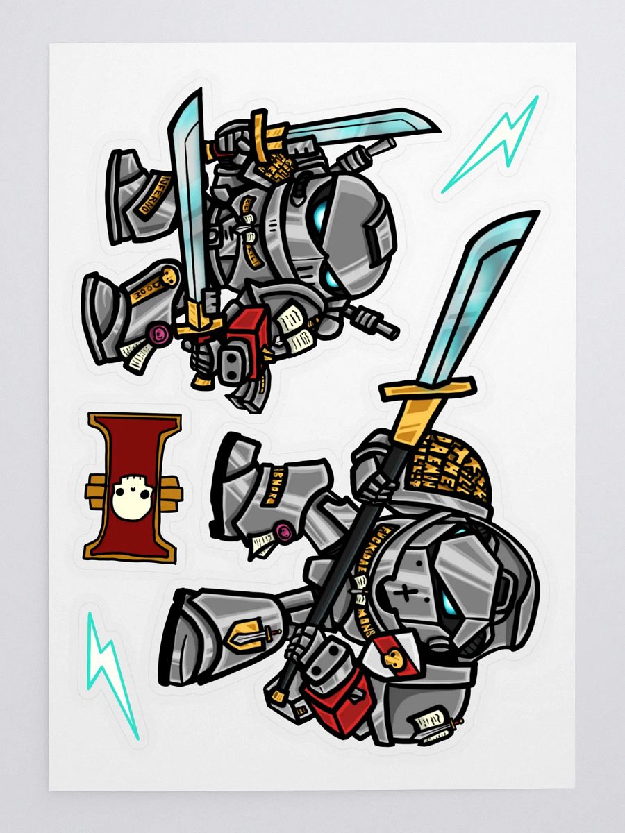Silver Knight Space Soldier Sticker Sheet product image (3)