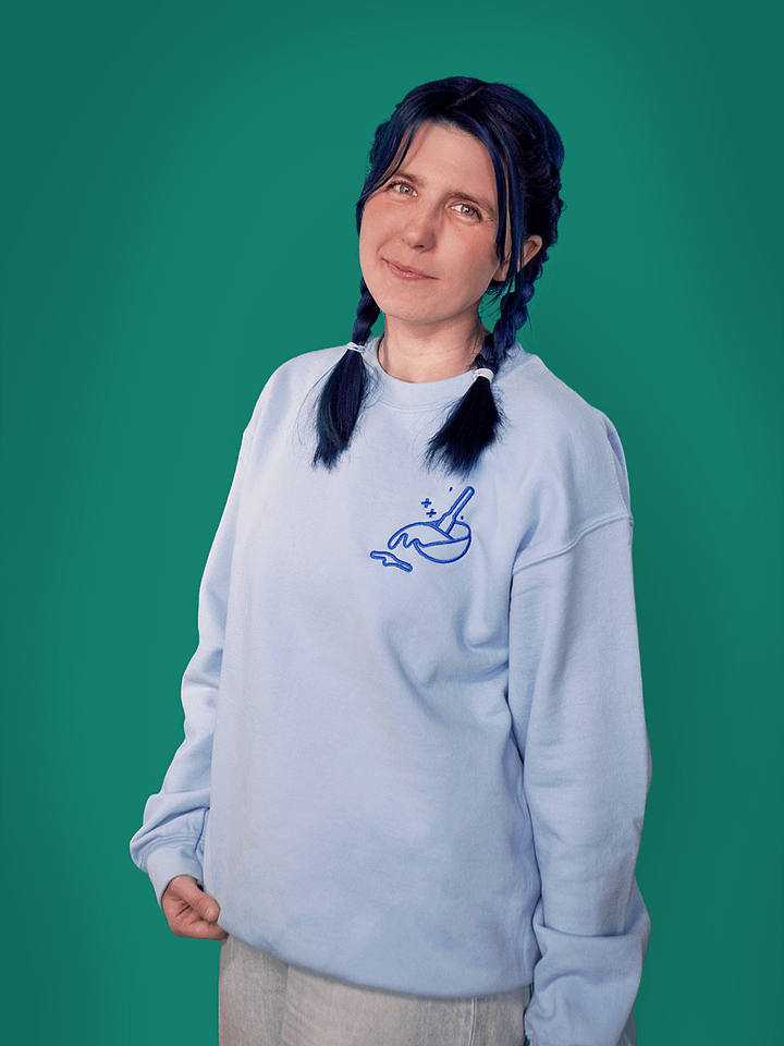 The Amateur Embroidered Sweater (Blue) product image (1)