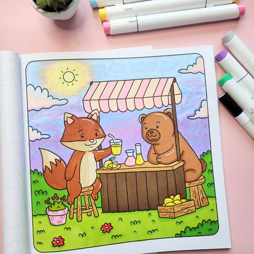 🍋 Squeeze the Day with Fuzzy Buddies! 🎨✨

Nothing says summer like a cute lemonade stand! 🍋🐻🦊 This cozy coloring page from Fu...