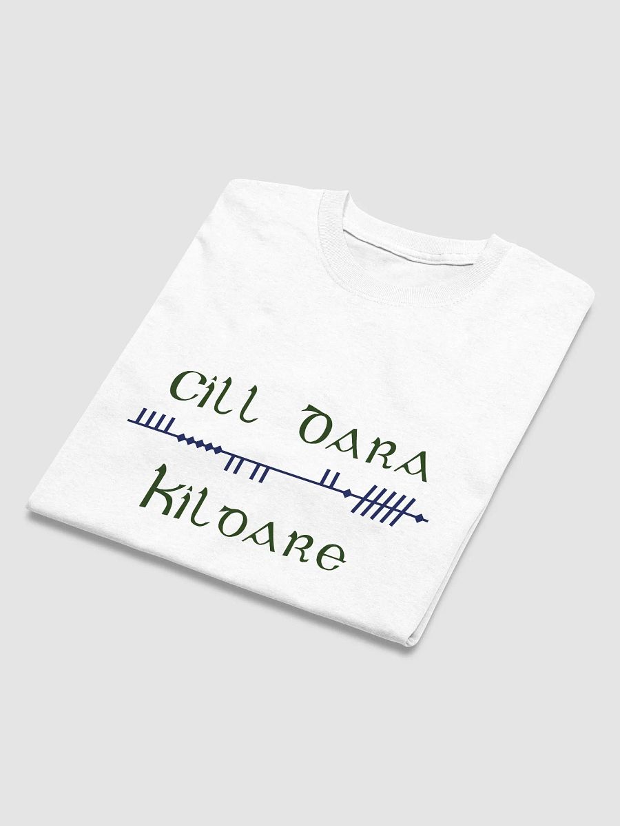 Kildare/Cill Dara Scholastic style Ogham white printed T-shirt product image (3)