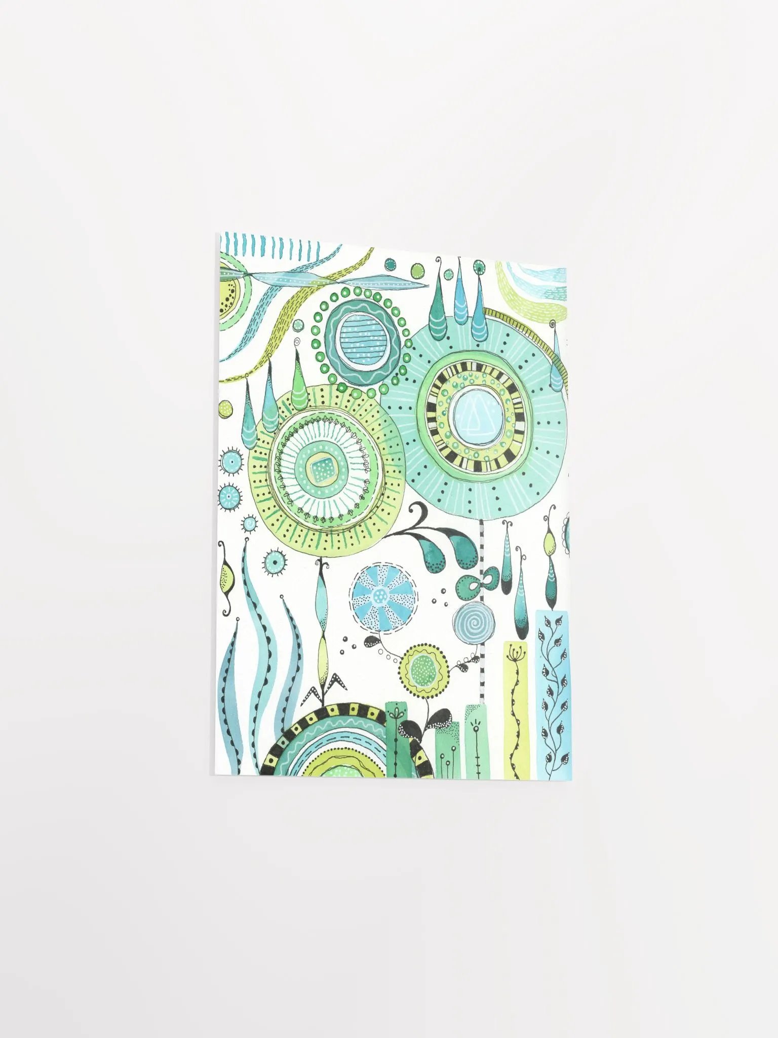 Watercolor Flower Doodle Print product image (14)