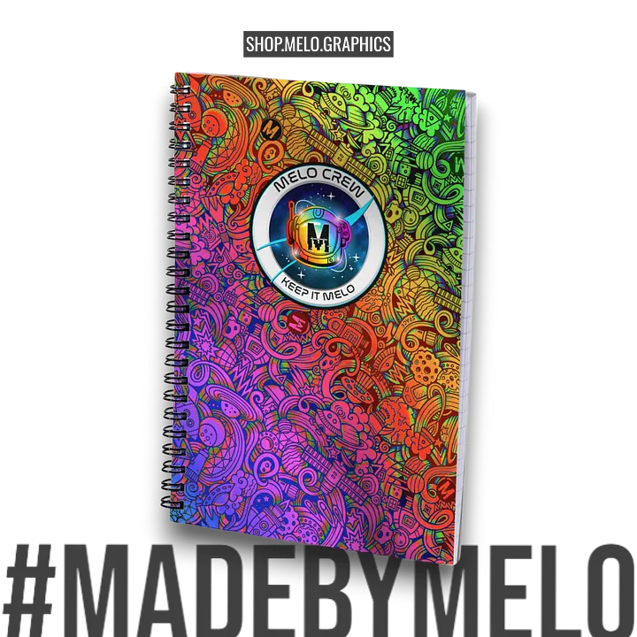Rainbow Space Scribble Spiral Notebook - 5.5X8.5
