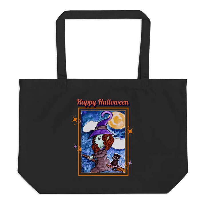 Witch and kitty Halloween Bag/ Trick Or Teat Bag product image (1)