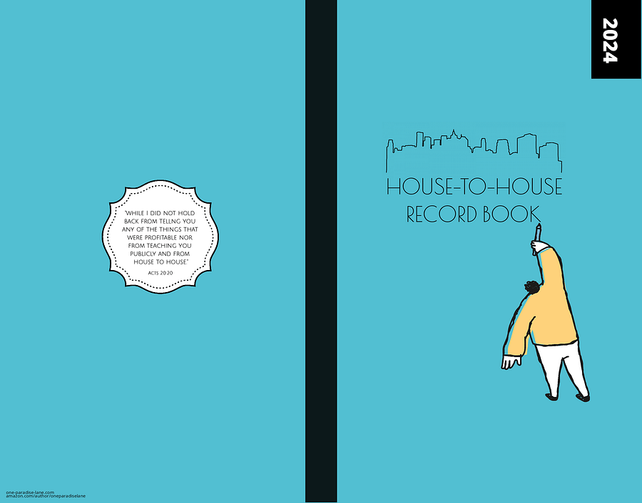 2024 House-to-House Record Book | Big Guy Writing | Turquoise product image (1)