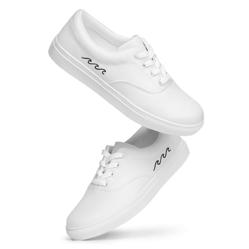Surfing "Waves" Men's Lace-Up Canvas Shoes product image (9)