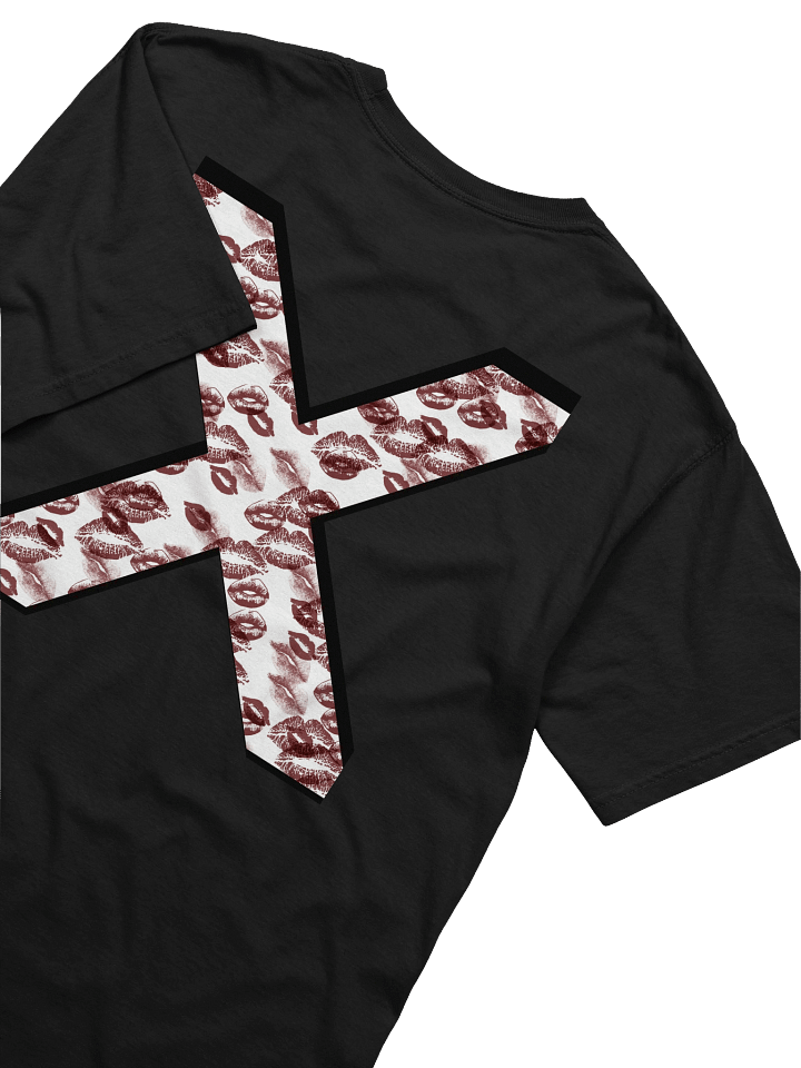 White X Burgundy Lipstick Kisses | Shirt product image (2)