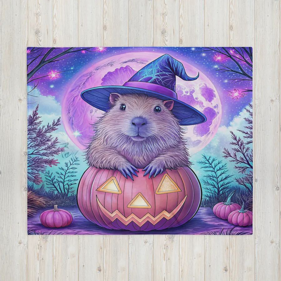 Cute Capybara Halloween Blanket product image (16)