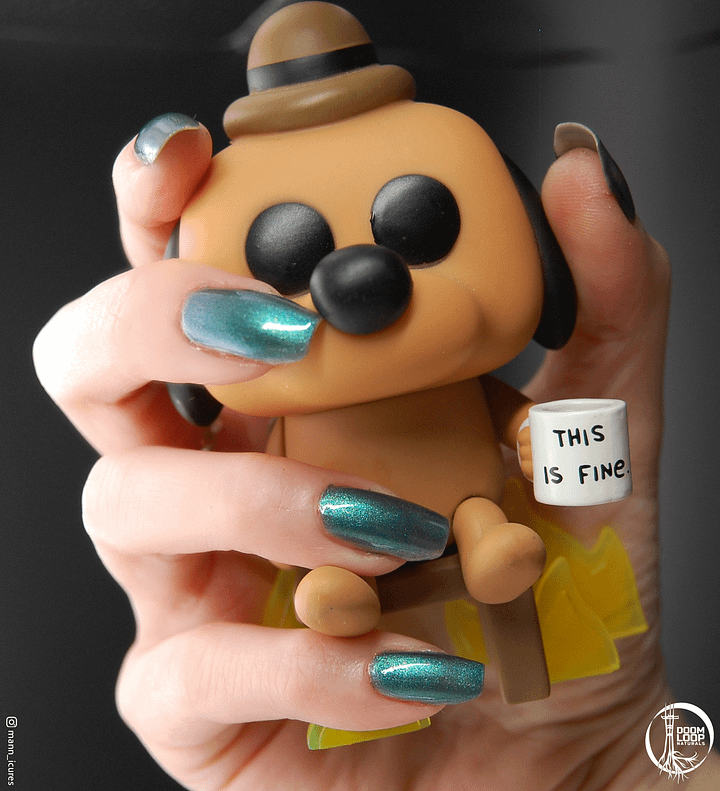 NO MOTHER IT'S JUST THE NORTHERN LIGHTS - Teal and Blue Green Magnetic Nail Polish product image (2)
