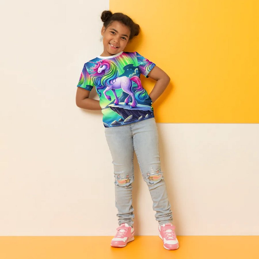 Aurora Unicorn Kid's All-Over Print T-Shirt product image (10)