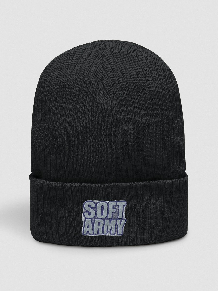 SOFT ARMY Ribbed Knit Beanie product image (1)