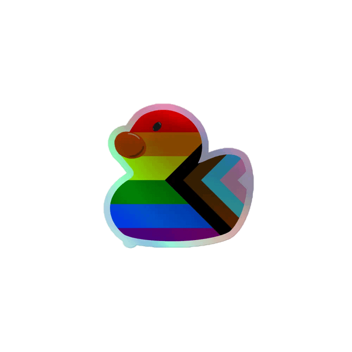 Holo Pride Duck Sticker product image (1)