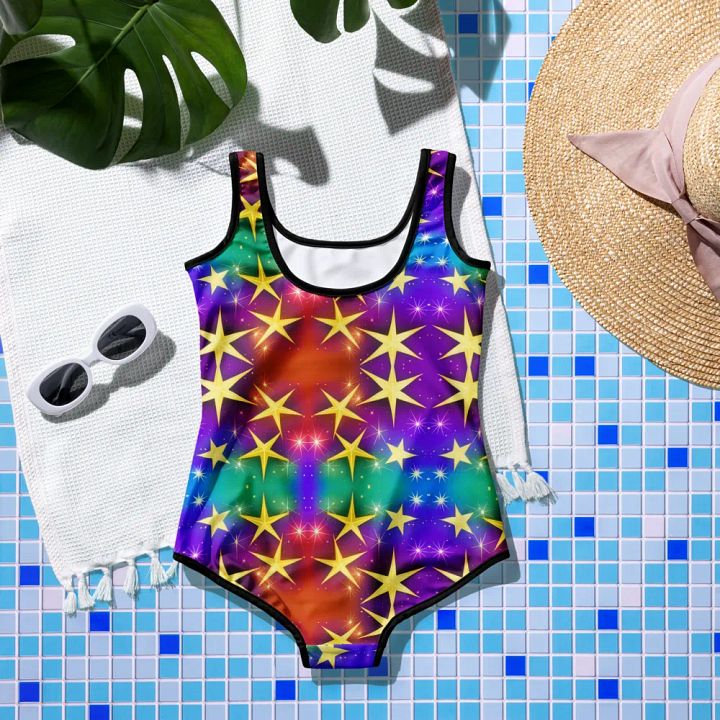 Reach for the Stars: All-Over Print Youth Swimsuit product image (1)