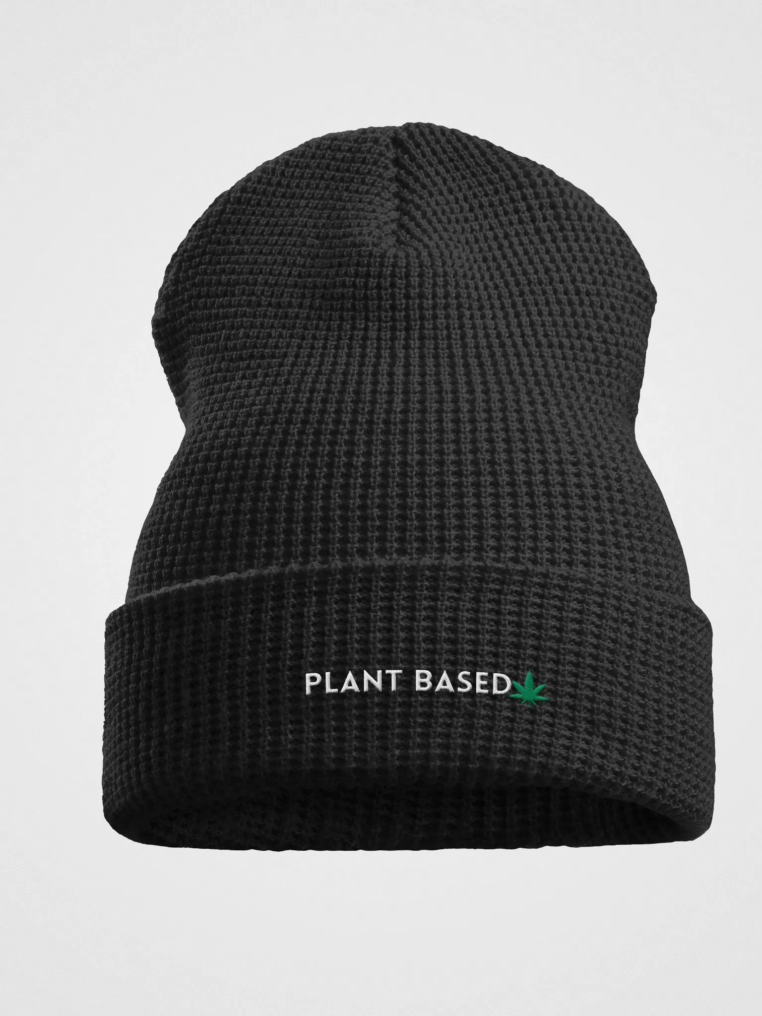 'plant based' waffle beanie product image (2)