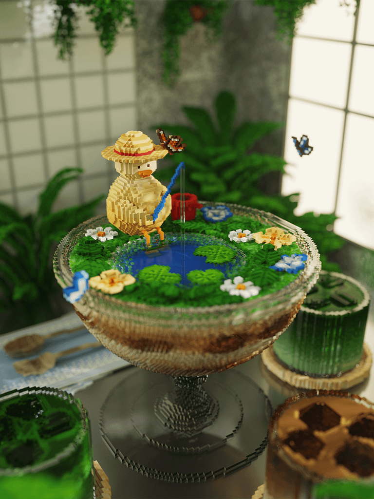 Tiny fishing 🌙 art print product image (1)