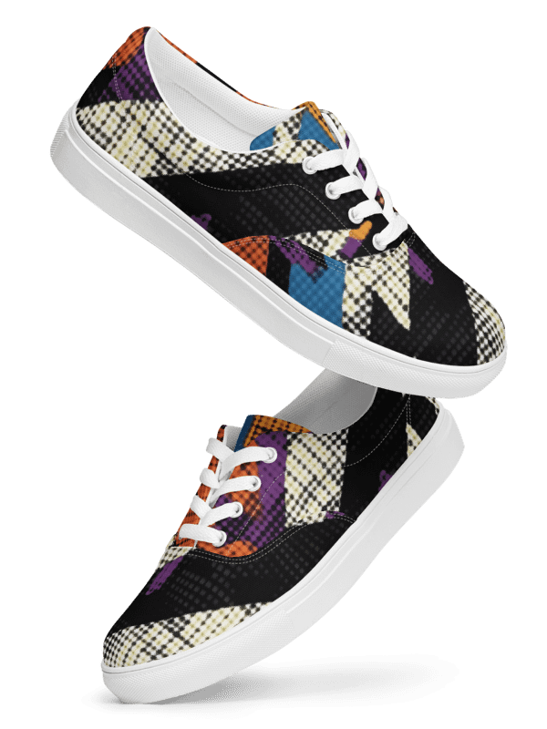 Geometric Pop Art | Men's Lace-Up Canvas Shoes product image (5)