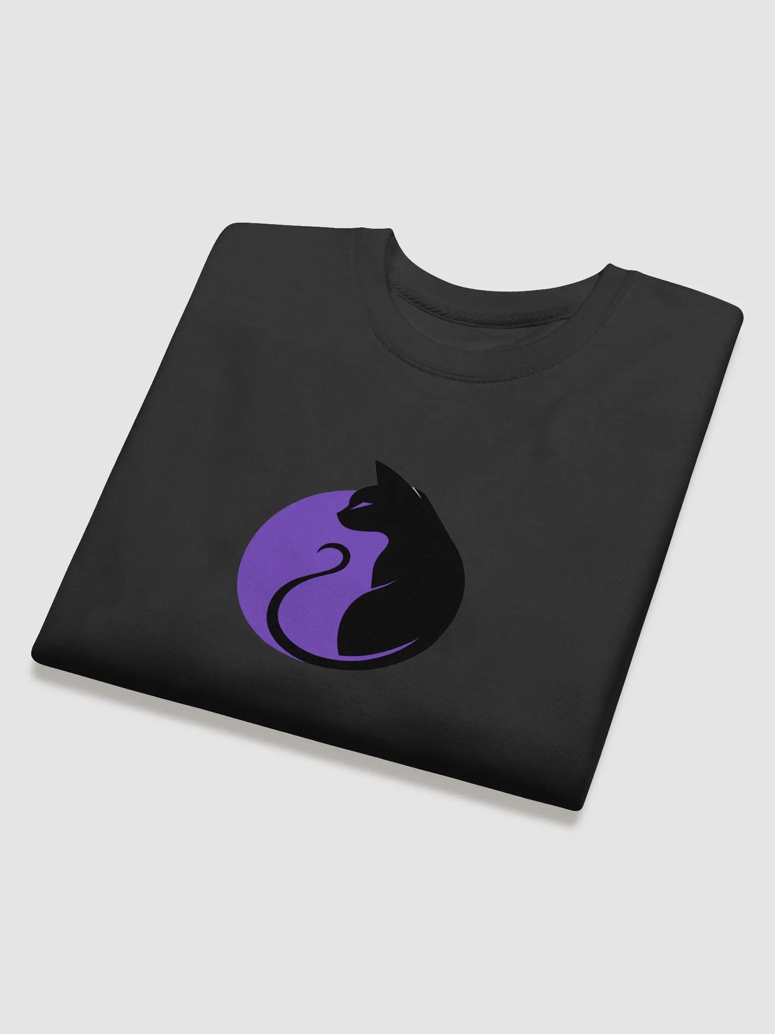 Kawaiikitten Purple Black Cat Sweatshirt product image (35)