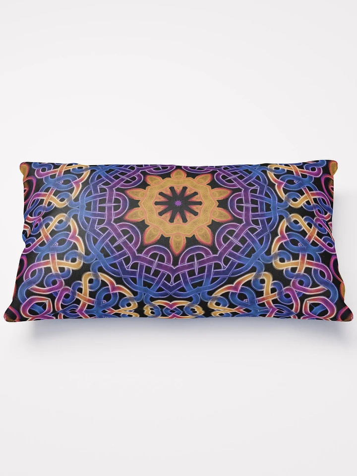 Blue Gold Celtic Knot Throw Pillow product image (2)
