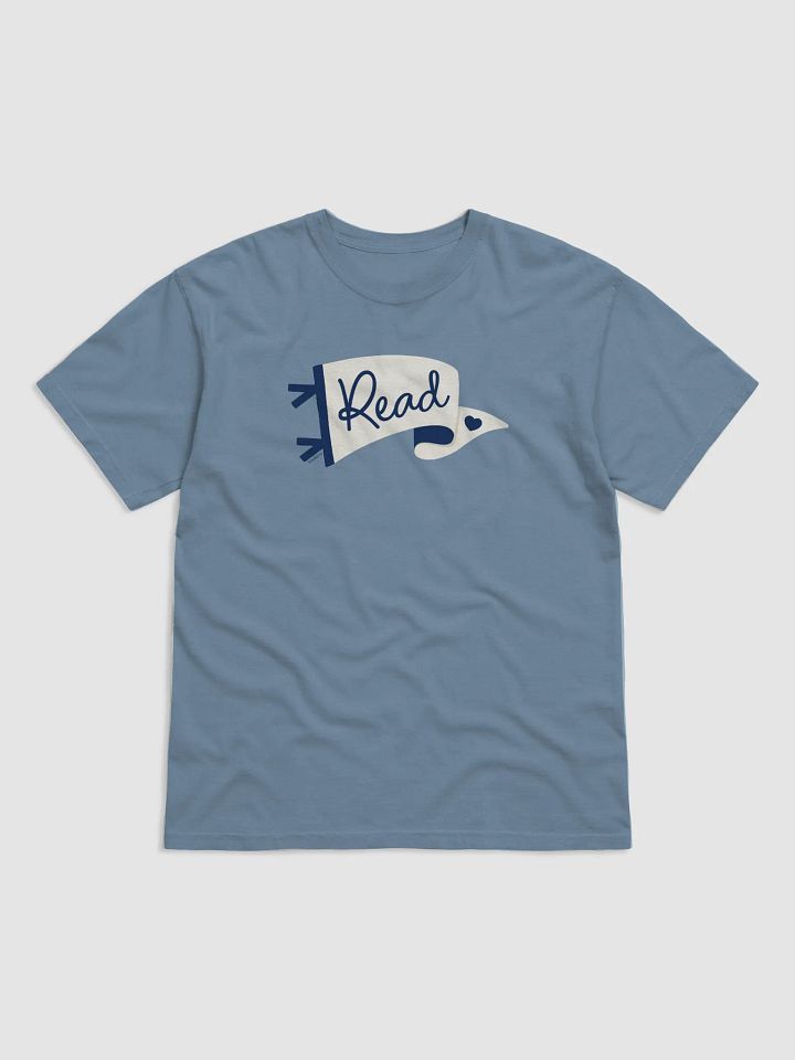Go Team...Read! White Pennant Heavyweight T-Shirt product image (1)