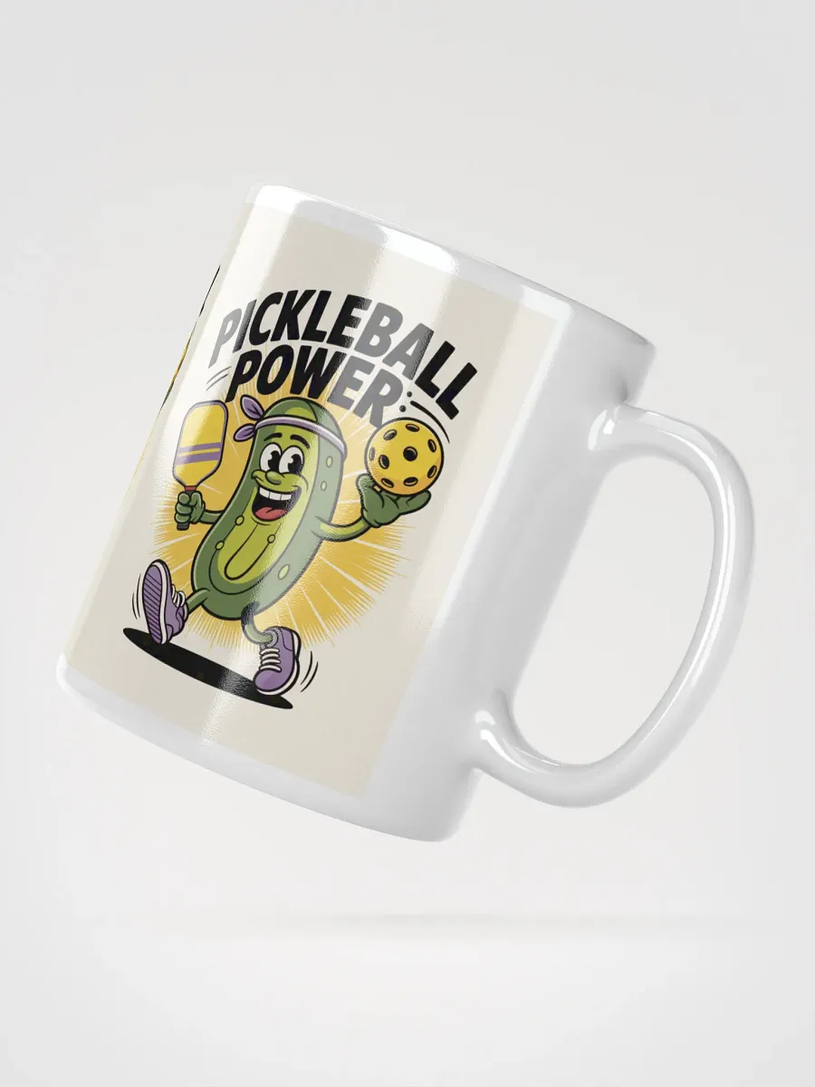Pickleball Power Mug – Fun Pickle Character Design 11oz, 15oz, 20oz product image (4)