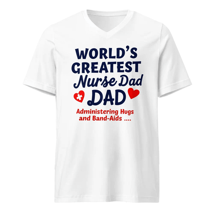 World's Greatest Nurse Dad V-Neck Tee product image (1)