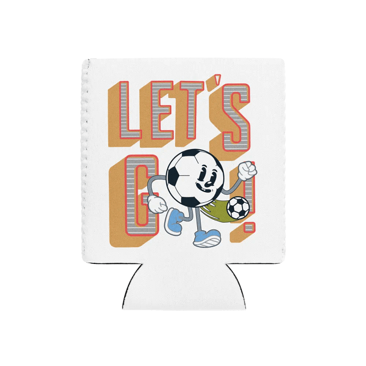 Lets Go Mascot Soccer Energetic Ball Coozie Can Cooler product image (1)