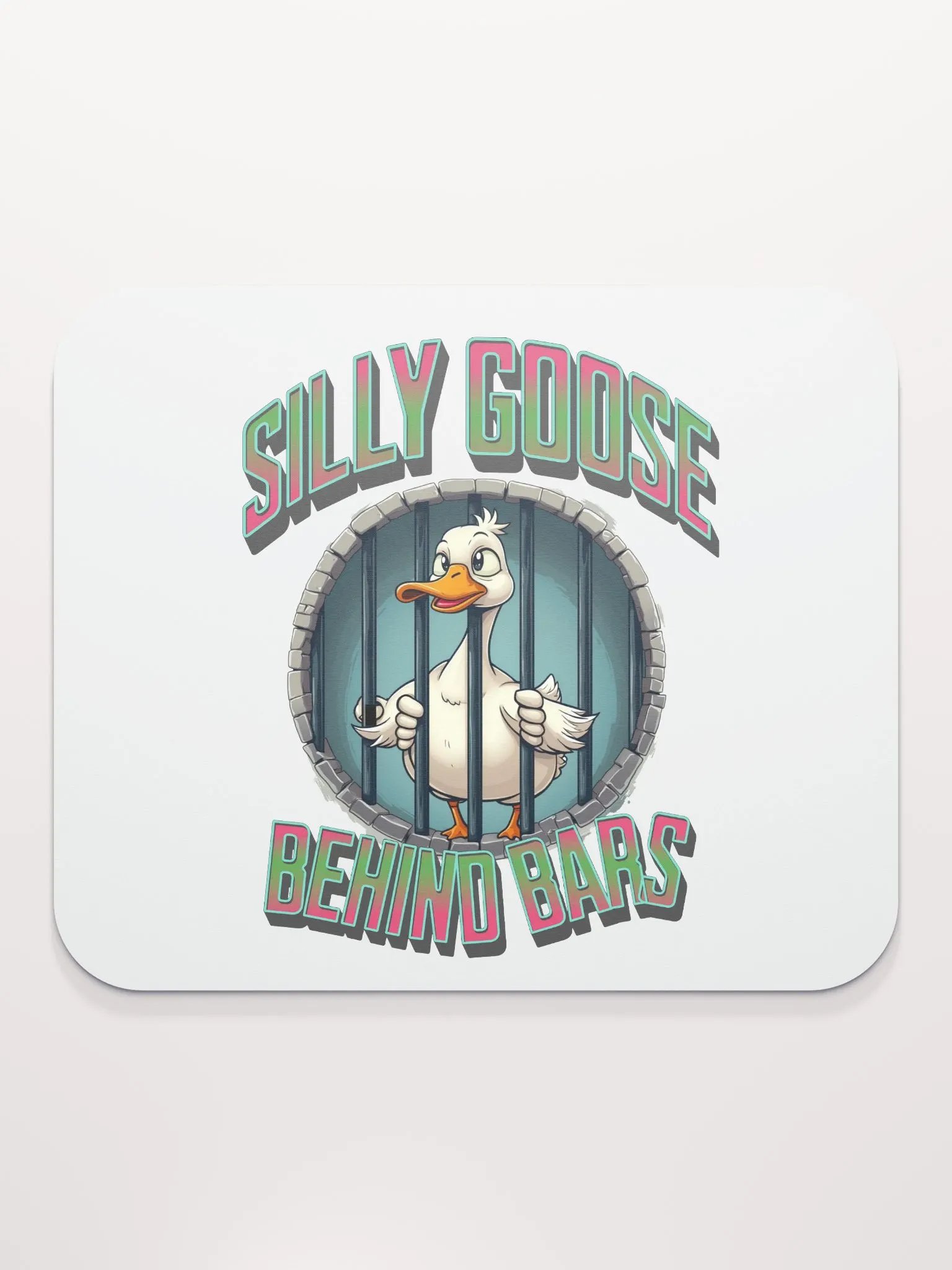 Silly Goose Behind Bars Mouse Pad product image (1)