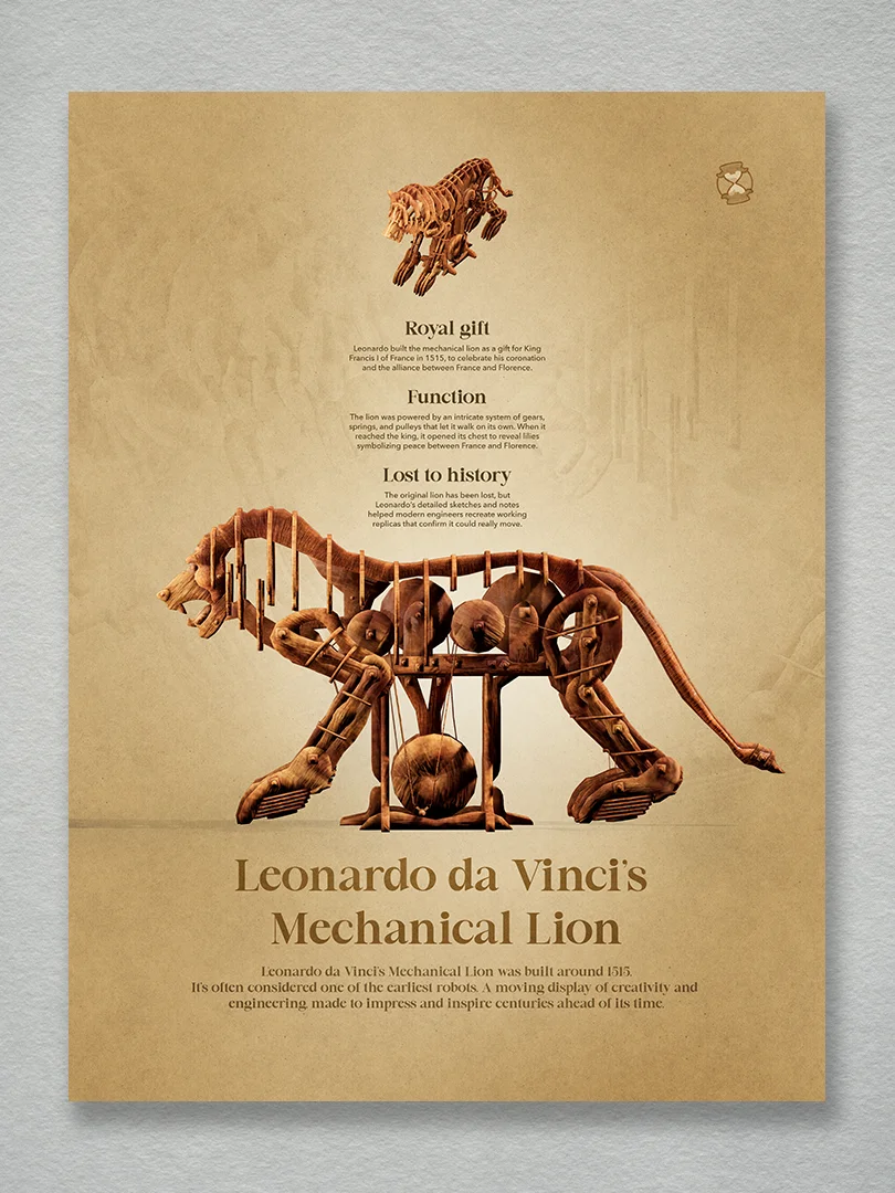Leonardo da Vinci's Lion (Unframed poster) product image (1)