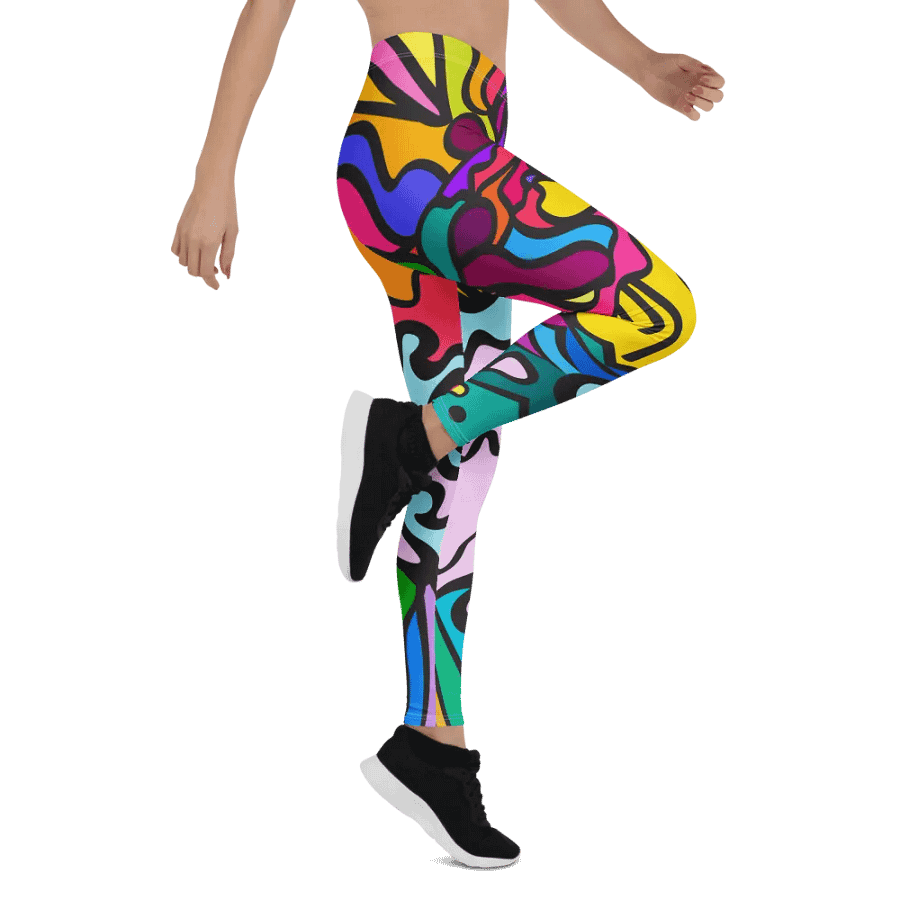 Vibrant Swirl All-Over Leggings - Wave at Sunset product image (6)