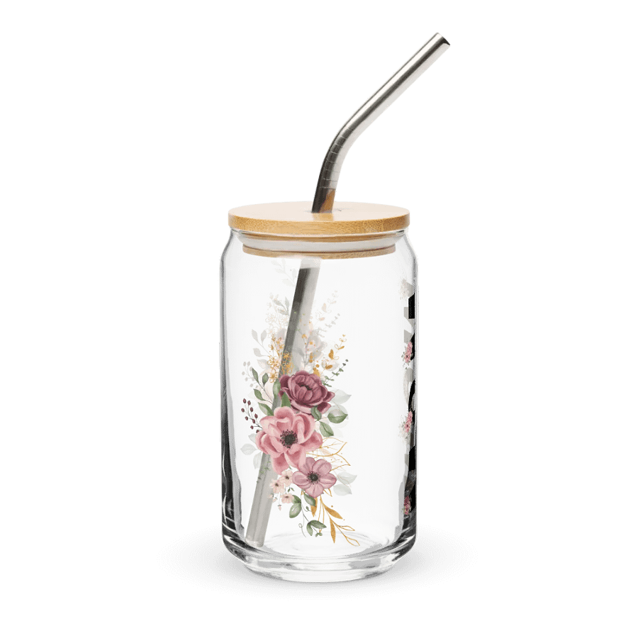 Floral Mom Life Can-Shaped Glass product image (4)