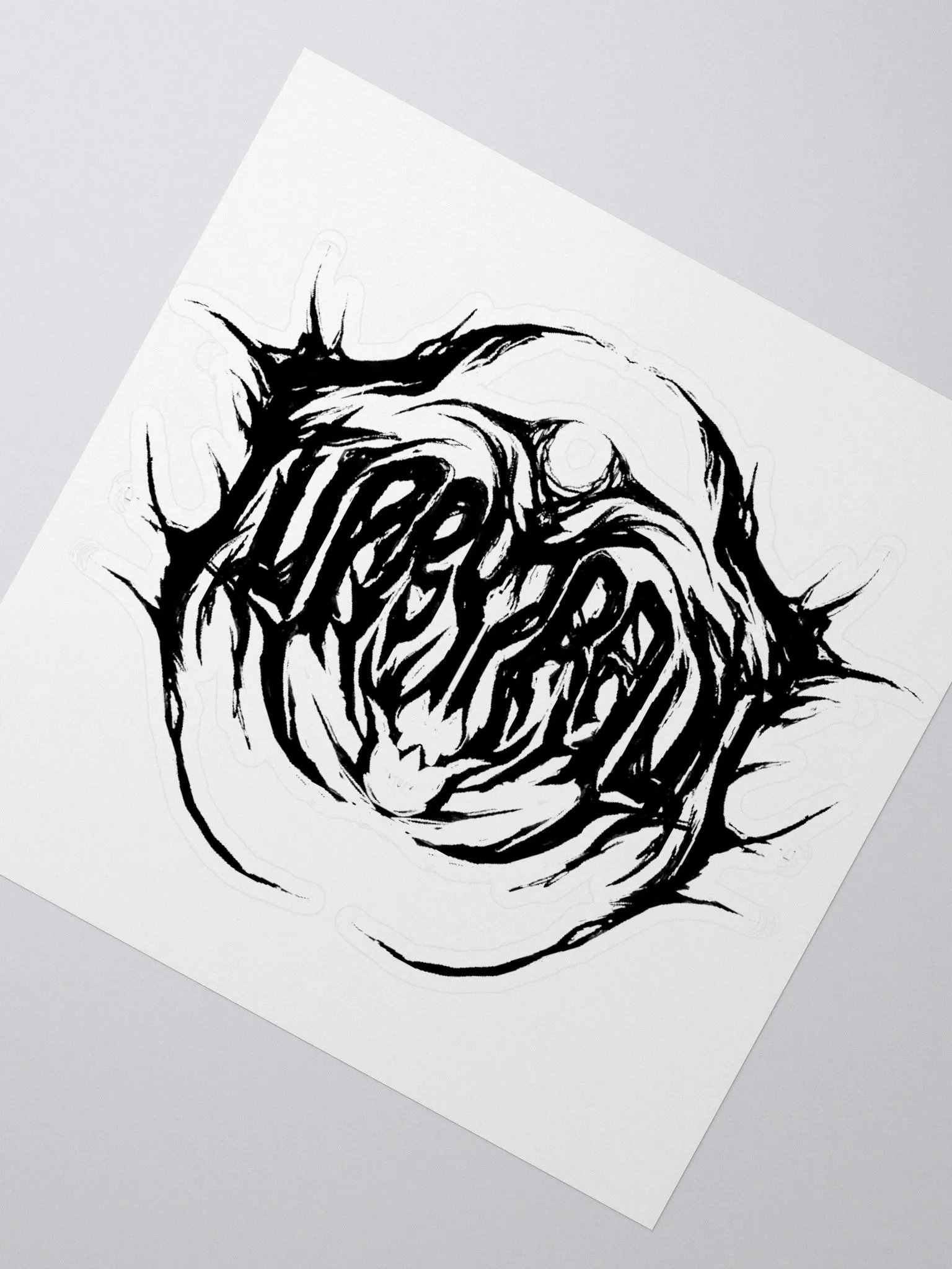 Furry Trash Sticker – Metal Logo (Black) product image (2)