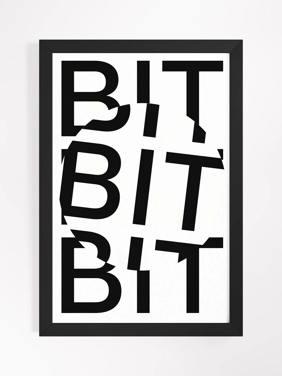 BIT COIN POSTER (WHITE) [framed] product image (2)