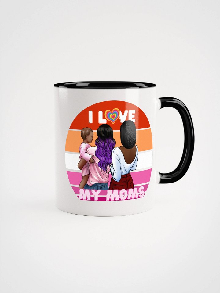 LGBTQ Family Design with Two Moms and Child Ceramic Mug with Color product image (2)