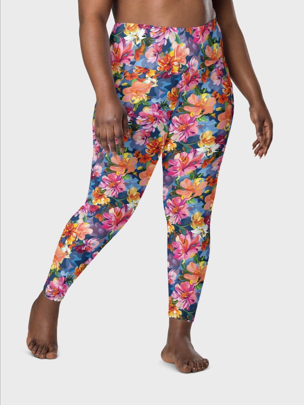 Leggings with Pockets "Bold Abstract Florals" product image (10)
