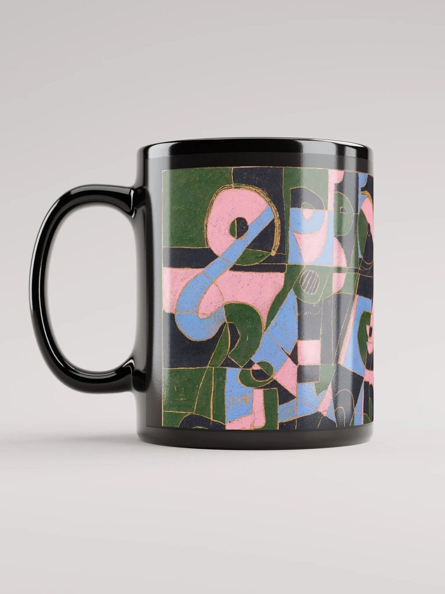 opposite dimples in the bored mind of the squid black glossy mug product image (3)