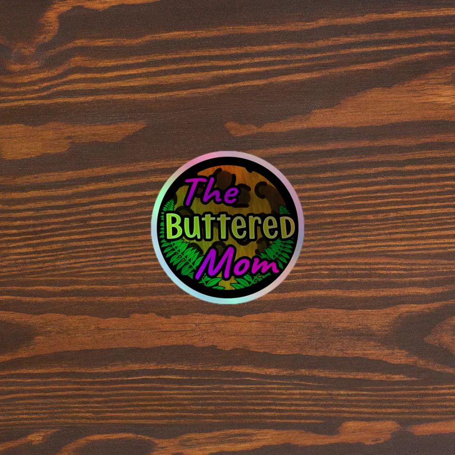 Buttered Mom Holographic Sticker product image (5)