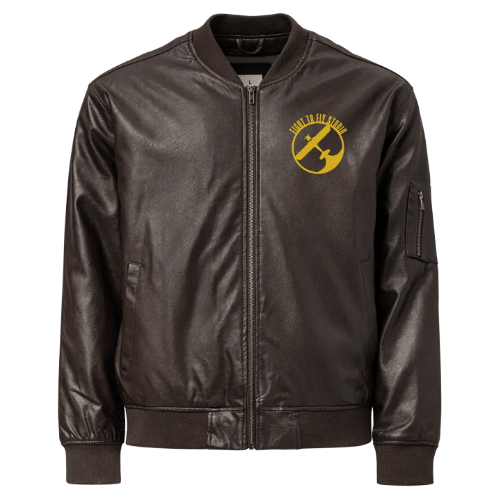 Fight Fly Studio - Foux Leather Bomber Jacket product image (1)