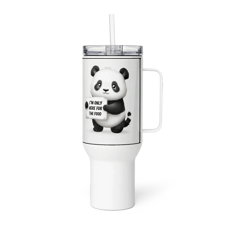 Panda Pal "I'm only here for the food" Travel Mug product image (5)