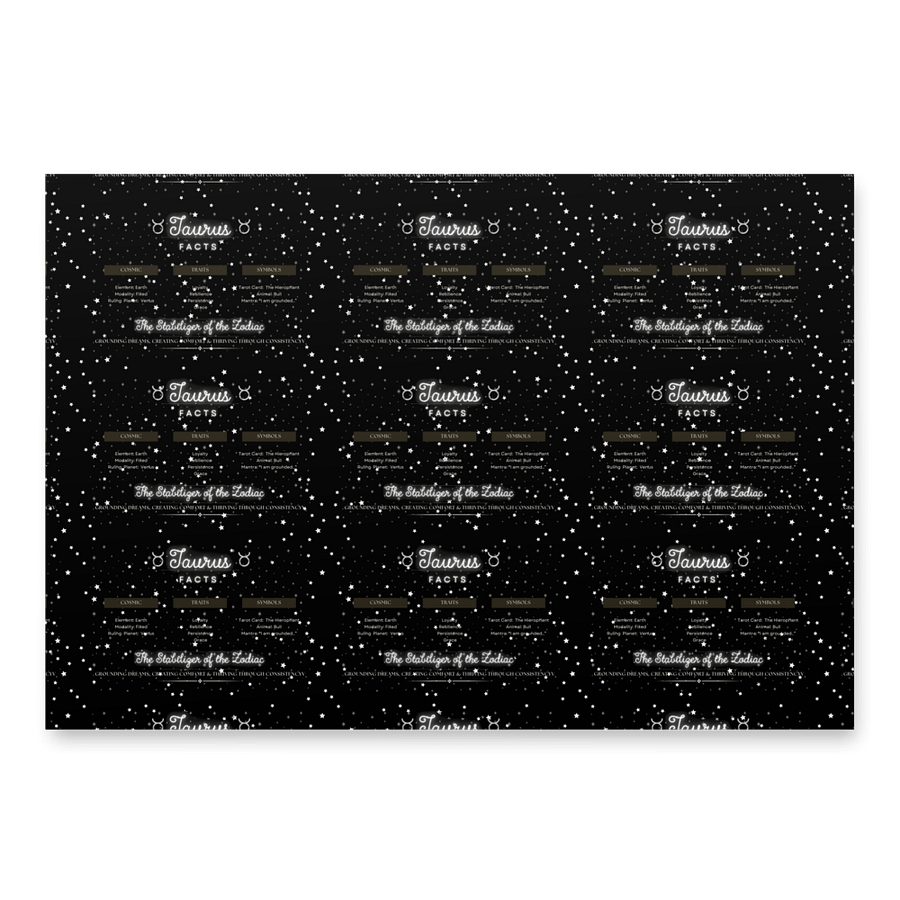 Taurus 2025, Attributes Table, Wrapping Paper product image (2)