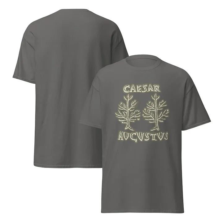 Caesar Augustus Octavian Authentic Roman Art from 27 BC, Charcoal T-Shirt product image (2)