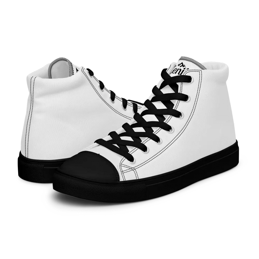 White Zenith Emblem Men's High Top Canvas Shoes product image (6)