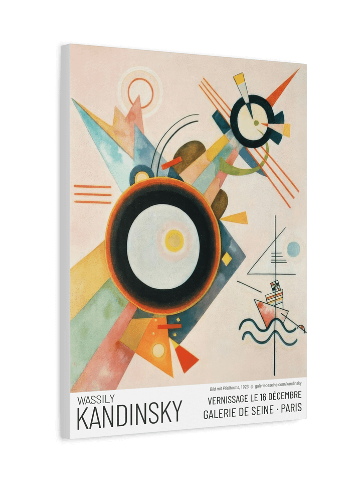 Wassily Kandinsky's "Bild mit Pfeilform" exhibition canvas print product image (2)