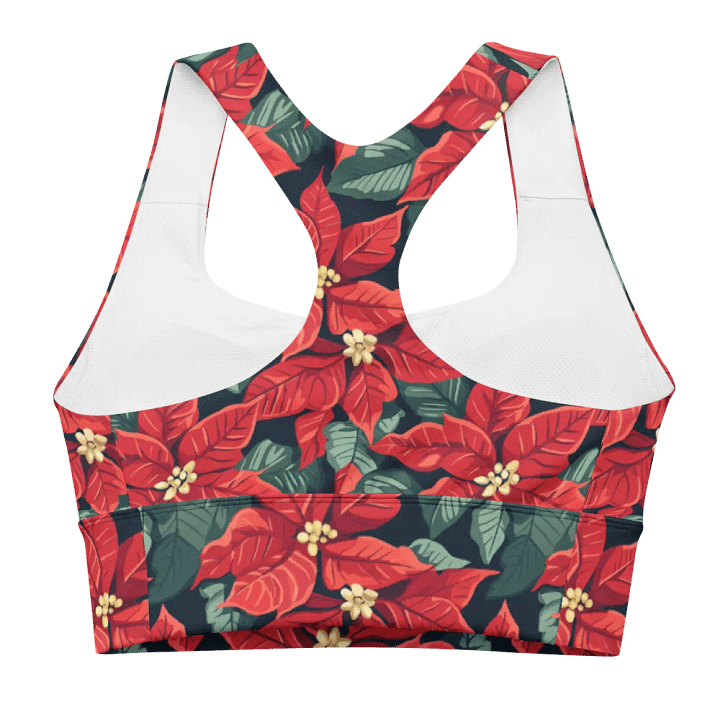 Straight To The Poinsettia Longline Sports Bra product image (2)