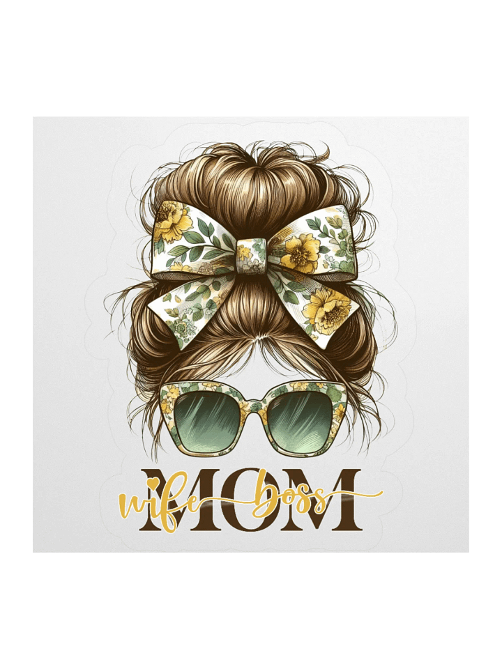 Floral Boss Mom Wife Boss Sticker product image (3)