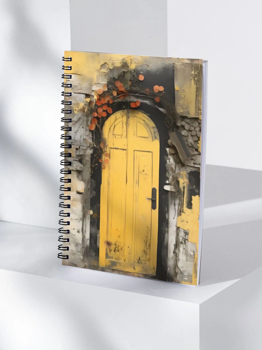 Yellow Vintage Doorway Spiral Notebook product image (4)