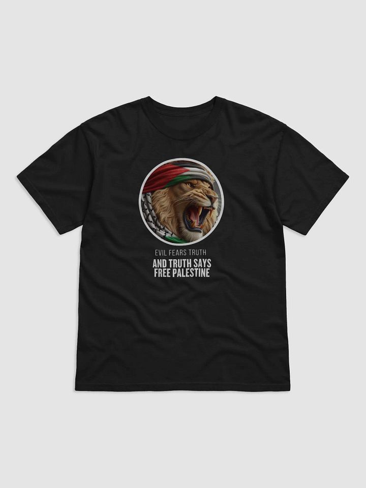 Ultimate Comfort Relaxed Fit Tee | evil fears truth and truth says free palestina product image (5)