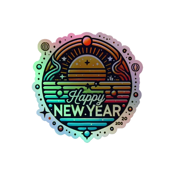Cosmic New Year Holographic Sticker Set product image (2)