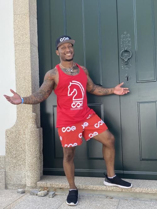 BRAND NEW - COE - Gym Shorts Red And White product image (2)