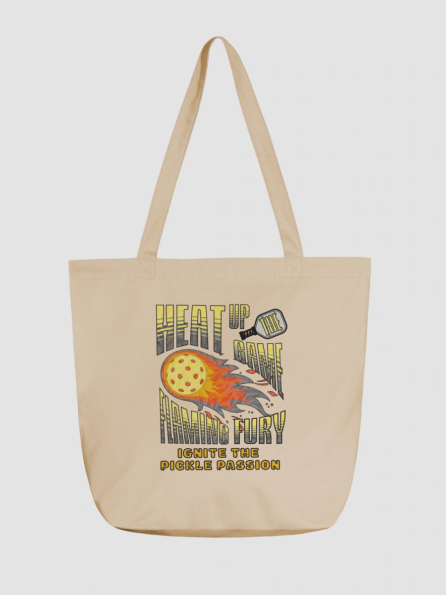 Heat Up The Game Flaming Fury Pickleball Eco-Friendly Tote Bag product image (5)