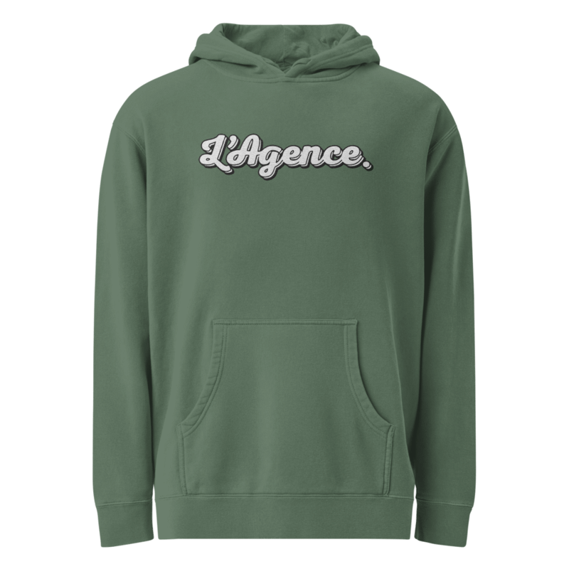 L'AGENCE EMBROIDERED HOODIE ALPINE GREEN product image (1)